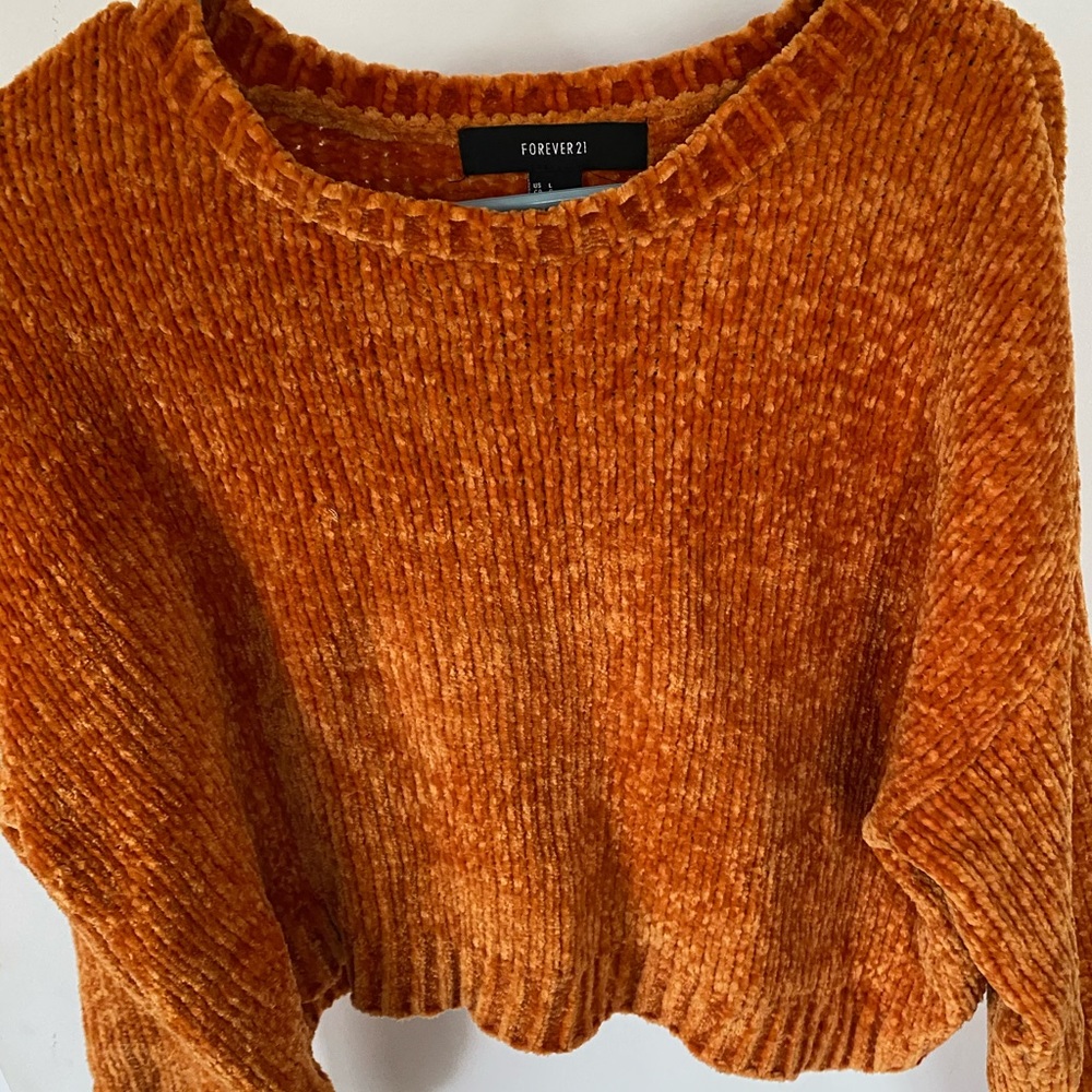 Velvet cropped sweater